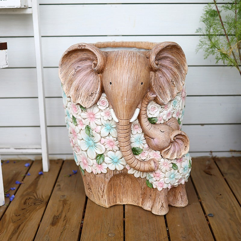 Beautiful Elephant Flowerpot, Modern Garden Flower Pot, Unique Animal