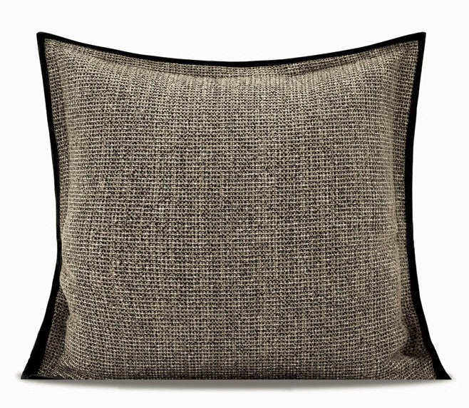 Large Grey Black Decorative Throw Pillows Contemporary Square Modern