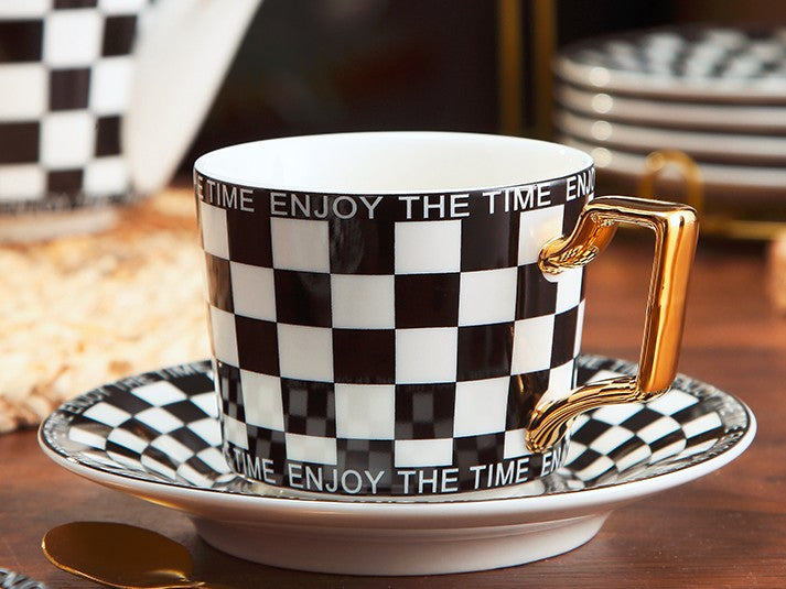 Art checkerboard Coffee cup dish Mug high beauty Ohio State University  Radio Observatory water cup Nordic ins office cup - AliExpress