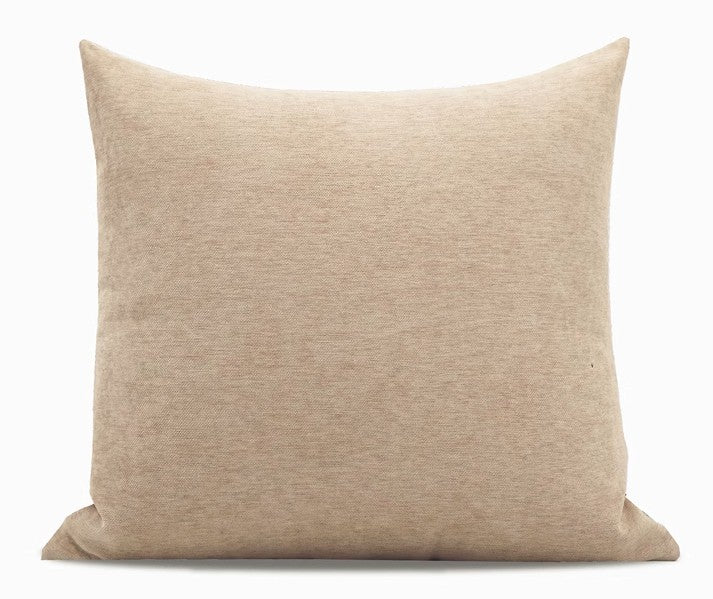 Contemporary Light Brown Modern Sofa Pillows, Large Square Modern Thro