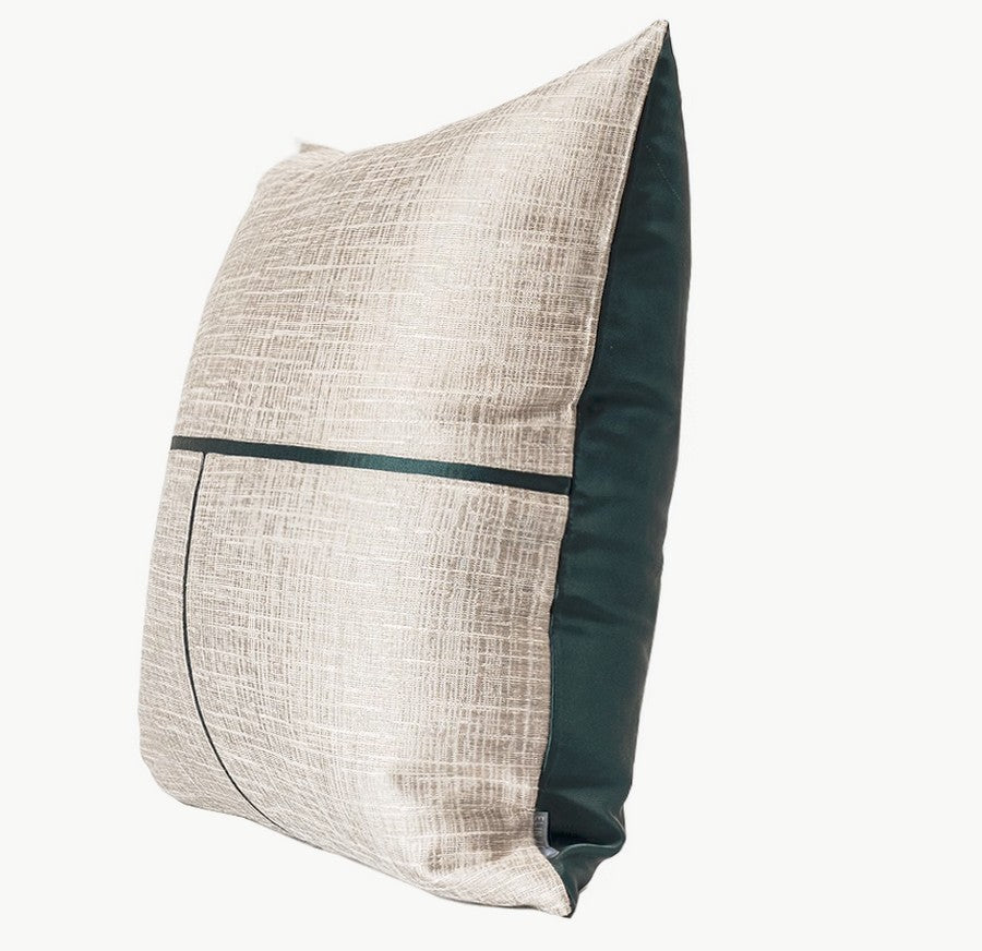 Simple Throw Pillow for Interior Design, Modern Black Gray Golden Line –  artworkcanvas