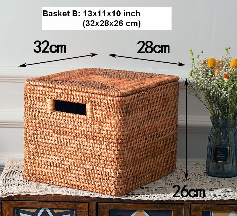 Straw And Willow Storage Basket Organizers Storage Wicker Baskets Rattan  Basket Room Decor Sundries Wall Shelf Household Items - AliExpress