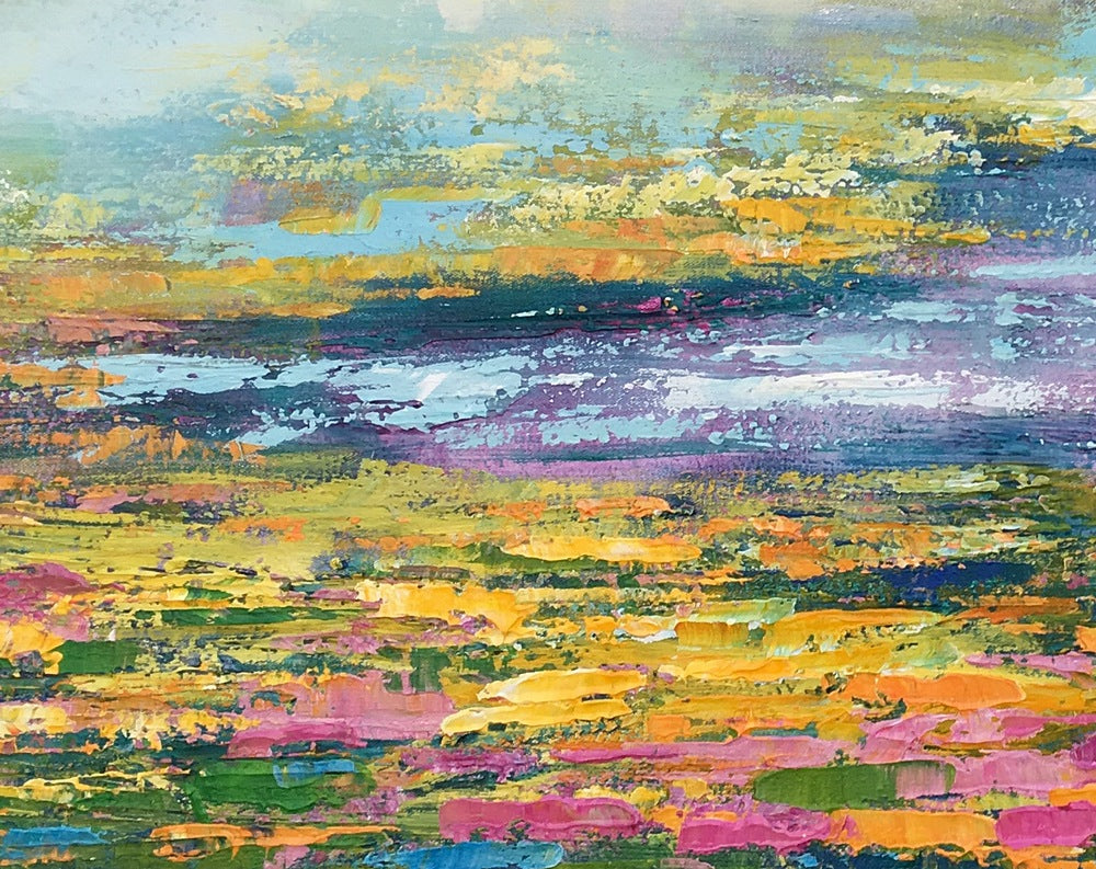 Landscape in acrylic on 24x30 stretched canvas  Large canvas painting,  Landscape, Large canvas