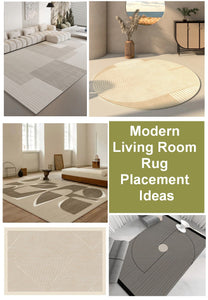 Modern Living Room Rug Placement Ideas, Contemporary Modern Rugs for Living Room, Geometric Area Rugs for Bedroom, Modern Round Rugs, Mid Century Modern Rugs for Dining Room