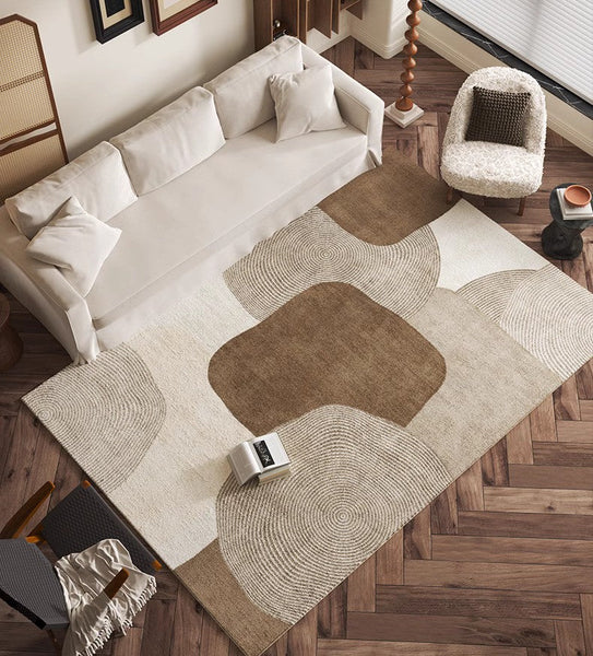 Modern Living Room Rug Ideas, Geometric Contemporary Modern Rugs Next to Bed, Extra Large Modern Area Rugs-artworkcanvas