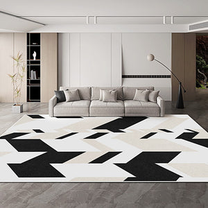 Large Modern Living Room Rugs, Geometric Modern Rugs for Dining Room, Abstract Contemporary Area Rugs for Bedroom-artworkcanvas