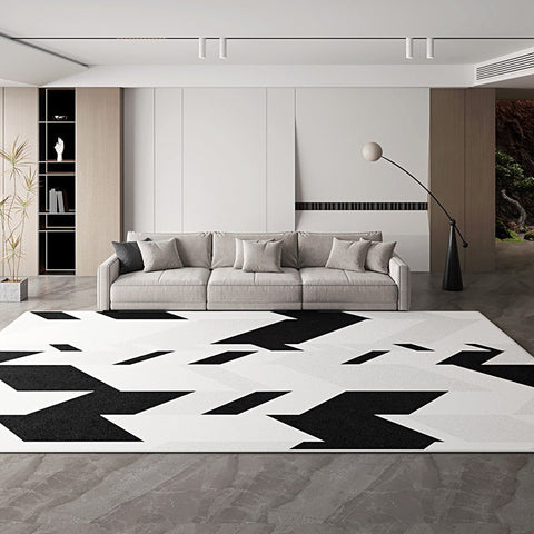 Contemporary Area Rugs for Bedroom, Living Room Modern Rugs, Modern Living Room Rug Placement Ideas-artworkcanvas