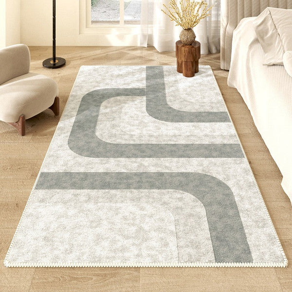 Modern Runner Rugs for Entryway, Kitchen Runner Rugs, Geometric Hallway Runner Rugs, Bathroom Runner Rugs, Contemporary Runner Rugs Next to Bed-artworkcanvas