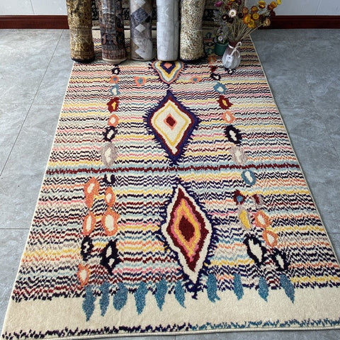 Traditional Persain Rugs for Bedroom, Morocco Area Rugs for Living Room, Traditional Colorful Persian Rugs, Vintage Area Rugs for Dining Room-artworkcanvas