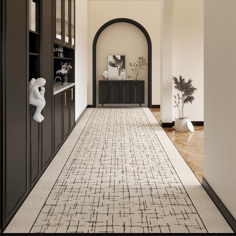 Contemporary Modern Long Hallway Runners, Easy Care Long Narrow Runner Rugs, Washable Entryway Runner Rug Ideas, Kitchen Runner Rugs, Entrance Hallway Runners-artworkcanvas