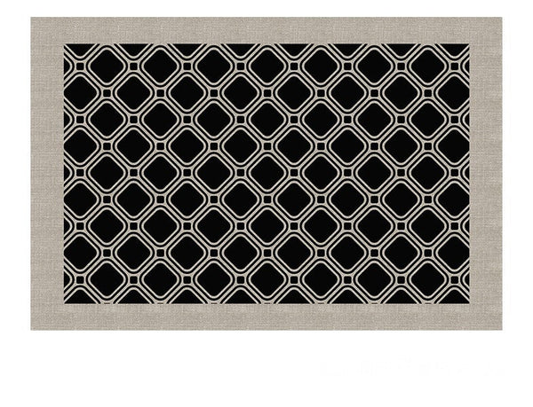 Elegant Modern Area Rugs under Sofa, Dining Room Floor Rugs, Mid Century Black Rugs for Living Room, Abstract Contemporary Rugs for Bedroom, Modern Carpets for Office-artworkcanvas