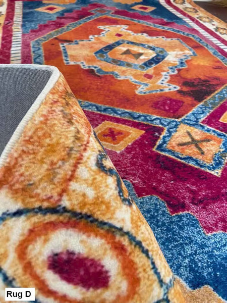 Persain Rugs for Bedroom, Morocco Area Rugs for Living Room, Traditional Colorful Persian Rugs, Vintage Area Rugs for Dining Room-artworkcanvas