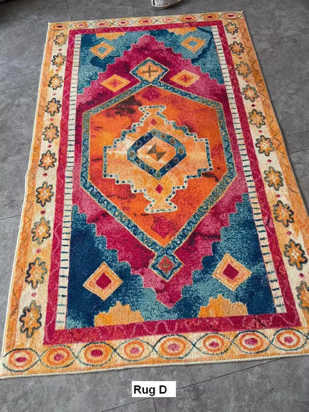 Persain Rugs for Bedroom, Morocco Area Rugs for Living Room, Traditional Colorful Persian Rugs, Vintage Area Rugs for Dining Room-artworkcanvas