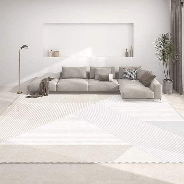 Contemporary Runner Rugs Next to Bed, Bathroom Runner Rugs, Geometric Modern Rugs for Living Room, Modern Carpets under Dining Room Table-artworkcanvas