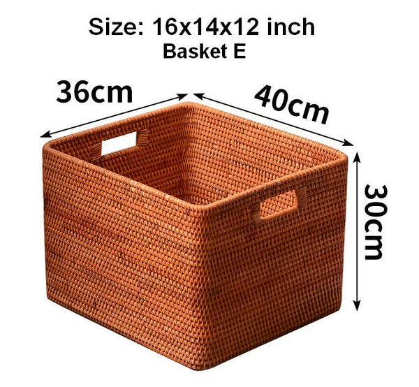 Woven Storage Baskets, Rattan Storage Baskets for Kitchen, Storage Basket for Shelves, Kitchen Storage Basket, Storage Baskets for Bedroom