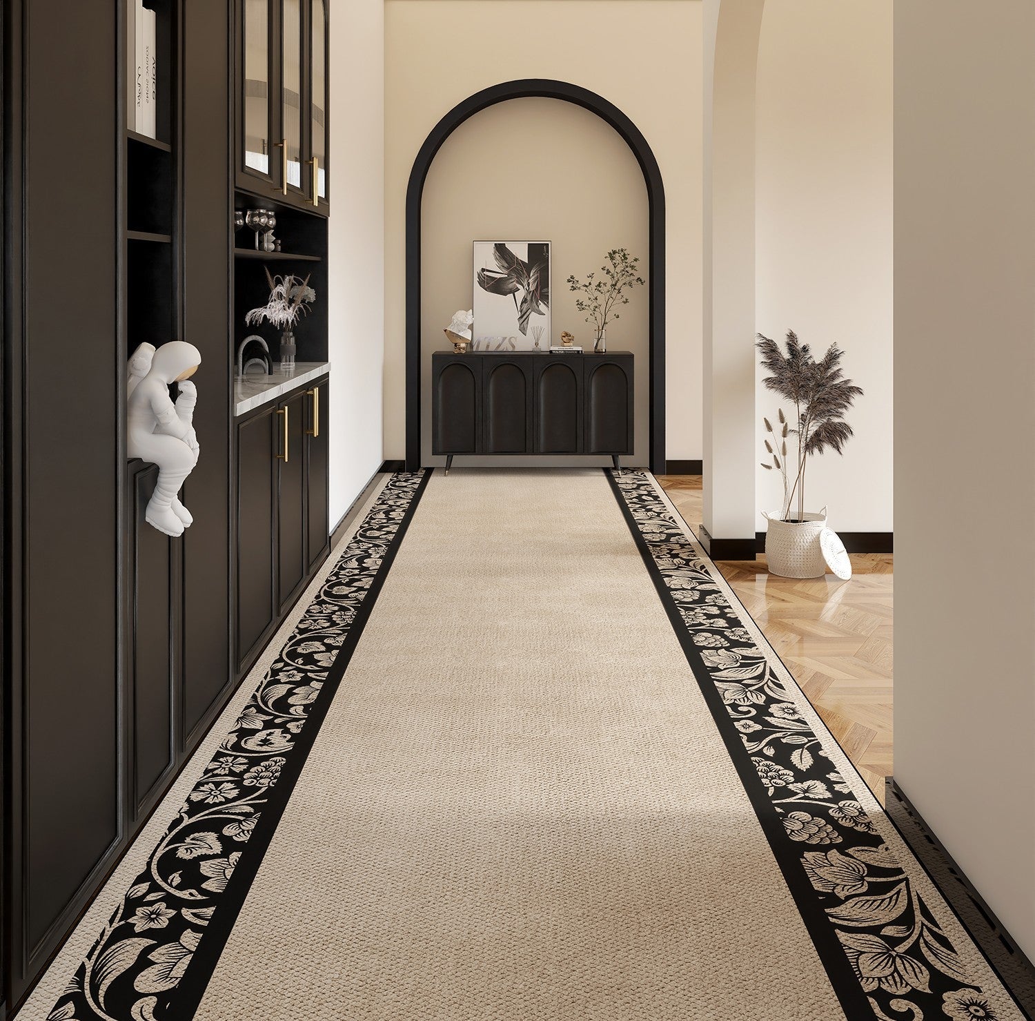 Modern Long Hallway Runners, Washable Entrance Hallway Runners, Extra Long Narrow Runner Rugs, Long Hallway Runners, Easy Care Entryway Runner Rug Ideas, Contepmorary Runner Rugs-artworkcanvas