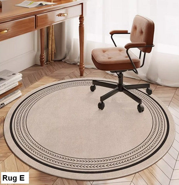 Modern Round Rugs for Bedroom, Circular Modern Rugs under Dining Room Table, Contemporary Round Rugs, Geometric Modern Rug Ideas for Living Room-artworkcanvas