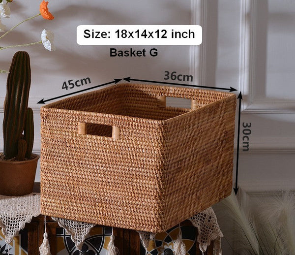 Storage Baskets for Toys, Rectangular Storage Basket for Shelves, Storage Basket with Lid, Storage Baskets for Bathroom, Storage Baskets for Clothes