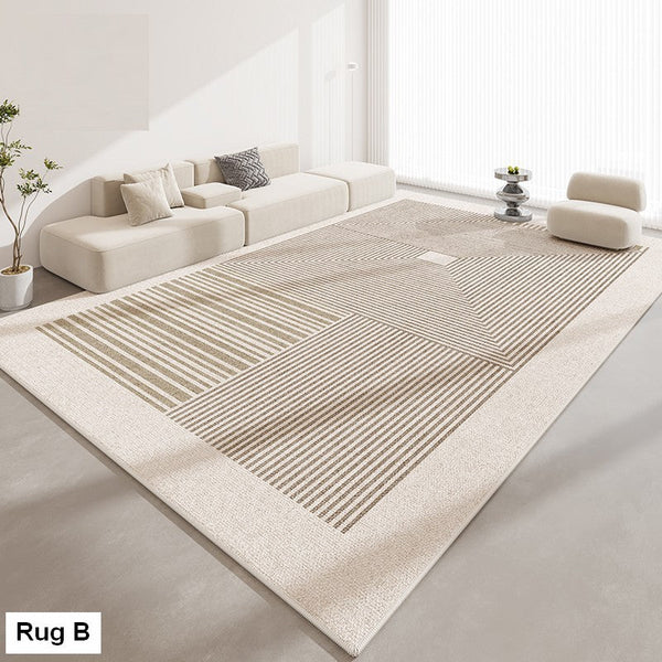 Geometric Modern Rug Placement Ideas for Dining Room, Abstract Contemporary Modern Rugs for Living Room, Extra Large Modern Rugs for Bedroom-artworkcanvas