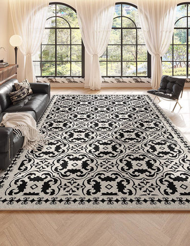 Large Modern Rugs for Living Room, Modern Rugs under Dining Room Table, Modern Carpets for Bedroom, French Style Modern Rugs Next to Bed-artworkcanvas