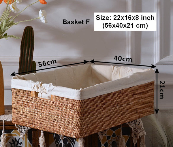 Storage Baskets for Bedroom, Extra Large Storage Basket for Clothes, Rectangular Storage Baskets, Storage Basket for Shelves-artworkcanvas