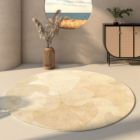 Entryway Round Rugs, Circular Modern Rugs under Coffee Table, Modern Round Rugs for Dining Room, Abstract Contemporary Round Rugs under Sofa-artworkcanvas