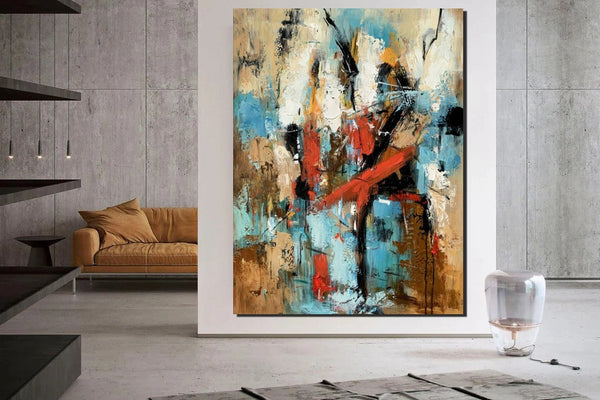 Contemporary Wall Painting, Living Room Wall Painting, Modern Artwork, Large Canvas Painting, Acrylic Painting for Dining Room-artworkcanvas