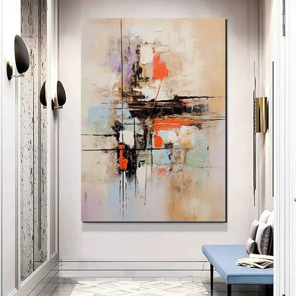 Large Acrylic Canvas Paintings, Simple Wall Art Ideas, Heavy Texture Painting, Bedroom Abstract Paintings, Modern Abstract Painting-artworkcanvas