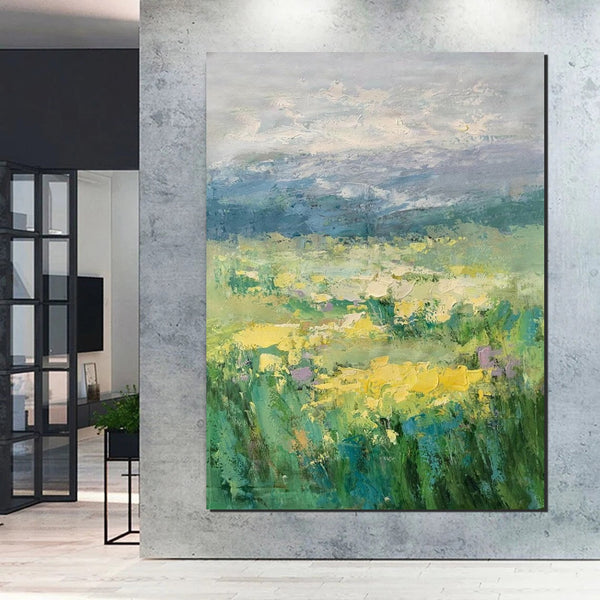 Large Acrylic Paintings for Bedroom, Abstract Landscape Painting, Bedroom Wall Art Paintings, Heavy Texture Canvas Art, Landscape Paintings for Living Room-artworkcanvas