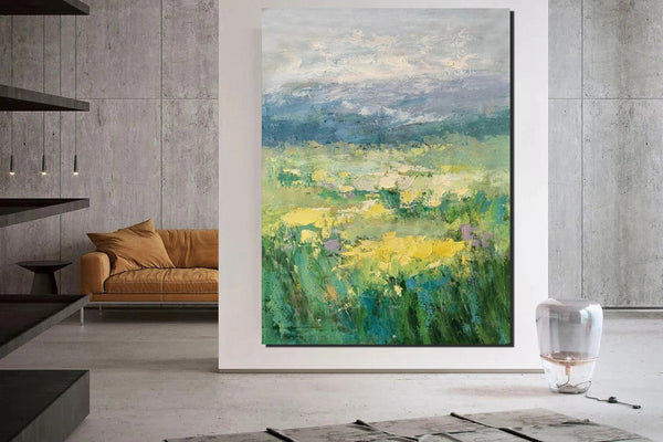 Large Acrylic Paintings for Bedroom, Abstract Landscape Painting, Bedroom Wall Art Paintings, Heavy Texture Canvas Art, Landscape Paintings for Living Room-artworkcanvas