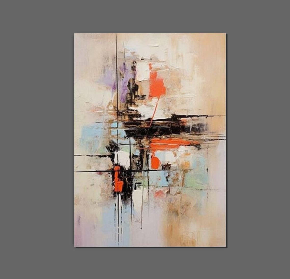 Large Acrylic Canvas Paintings, Simple Wall Art Ideas, Heavy Texture Painting, Bedroom Abstract Paintings, Modern Abstract Painting-artworkcanvas