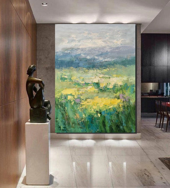 Large Acrylic Paintings for Bedroom, Abstract Landscape Painting, Bedroom Wall Art Paintings, Heavy Texture Canvas Art, Landscape Paintings for Living Room-artworkcanvas