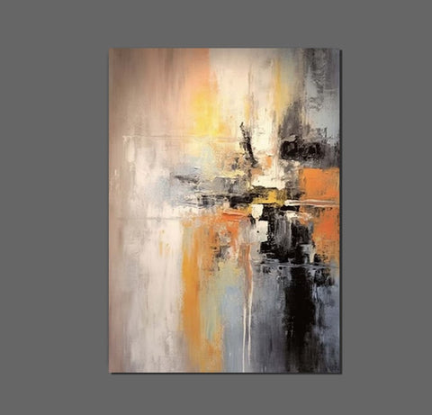 Heavy Texture Painting, Bedroom Abstract Paintings, Large Acrylic Canvas Paintings, Simple Wall Art Ideas, Modern Abstract Painting-artworkcanvas