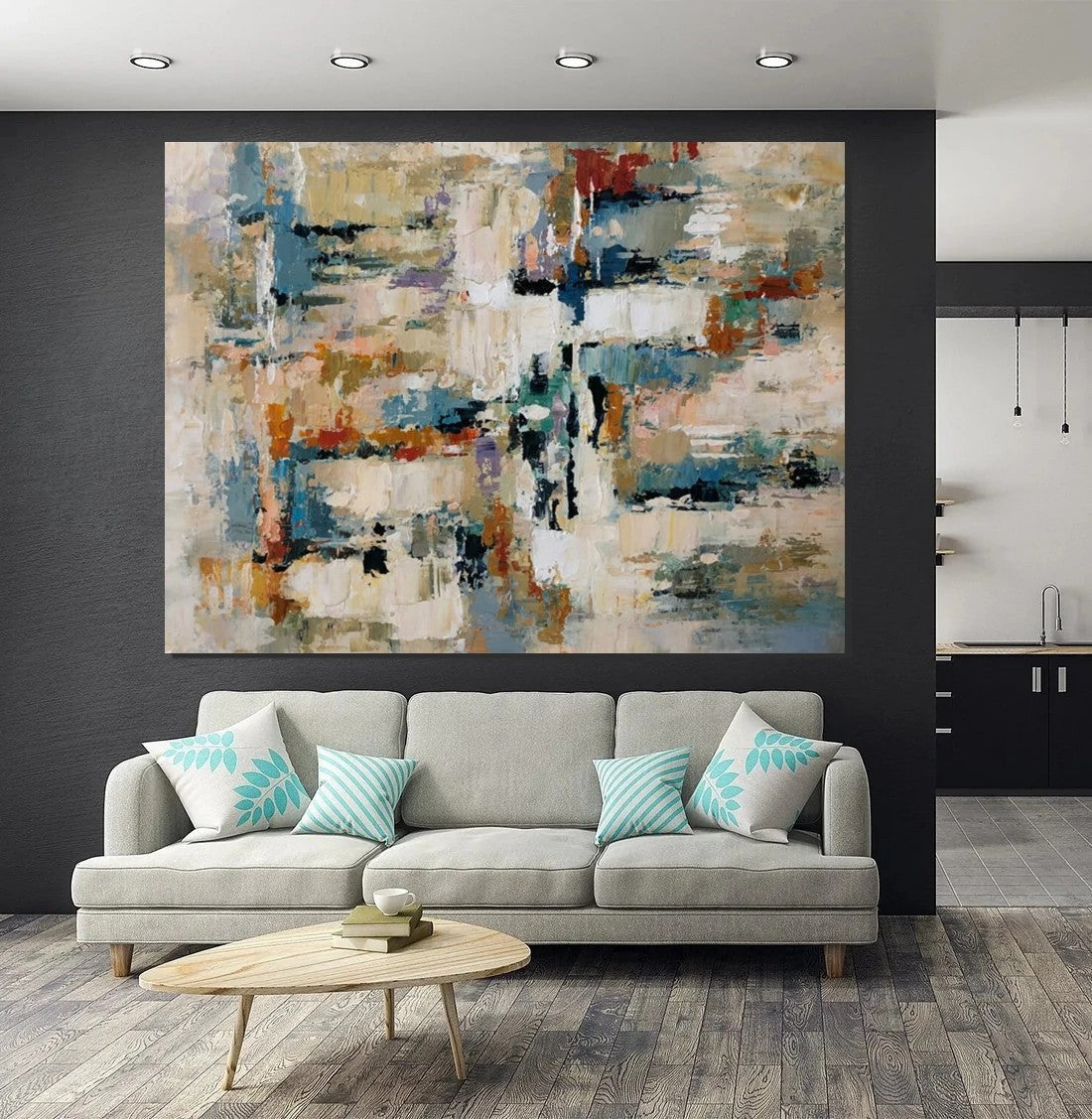 Extra Large Paintings, Acrylic Abstract Art, Modern Abstract Acrylic Painting, Living Room Wall Painting, Large Paintings for Living Room-artworkcanvas