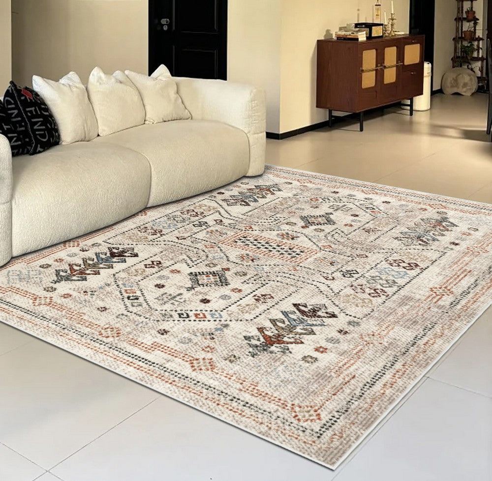 Morocco Contemporary Rugs Next to Bed, Modern Rugs for Living Room, Flower Pattern Contemporary Modern Rugs for Dining Room-artworkcanvas