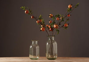 Rustic Artificial Large Pomegranate Fruit, Stem 36" Tall, Flower Arrangement-artworkcanvas