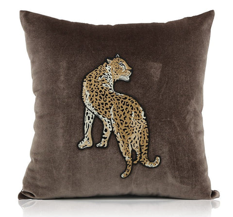 Modern Sofa Pillows, Contemporary Throw Pillows, Cheetah Decorative Throw Pillows, Decorative Pillows for Living Room-artworkcanvas