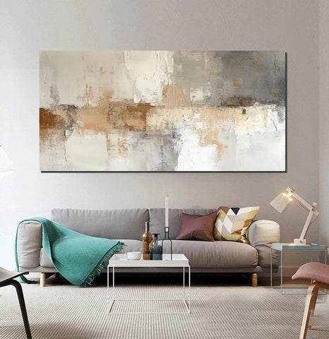 Large Modern Acrylic Painting, Hand Painted Wall Art Painting, Contemporary Canvas Artwork, Abstract Wall Art Paintings, Modern Art for Dining Room-artworkcanvas