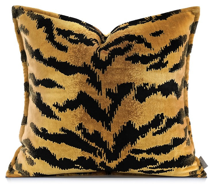 Luxury Abstract Decorative Throw Pillows for Living Room, Tiger Pattern Modern Pillows for Couch, Large Modern Sofa Pillow Cases, Decorative Pillow Covers-artworkcanvas