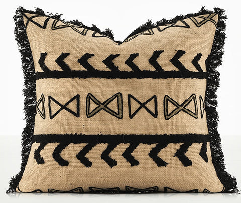 Ethnic Square Modern Throw Pillows for Couch, Contemporary Modern Sofa Pillows, Decorative Throw Pillows for Bedroom, Large Throw Pillow for Interior Design-artworkcanvas