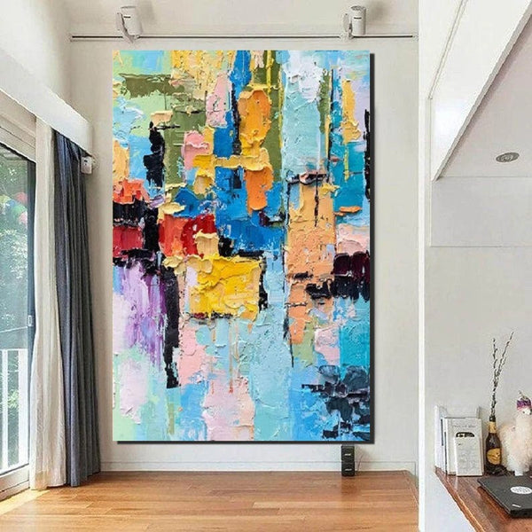 Abstract Acrylic Wall Painting, Extra Large Paintings for Living Room, Modern Abstract Art for Bedroom, Simple Painting Ideas, Hand Painted Wall Painting-artworkcanvas