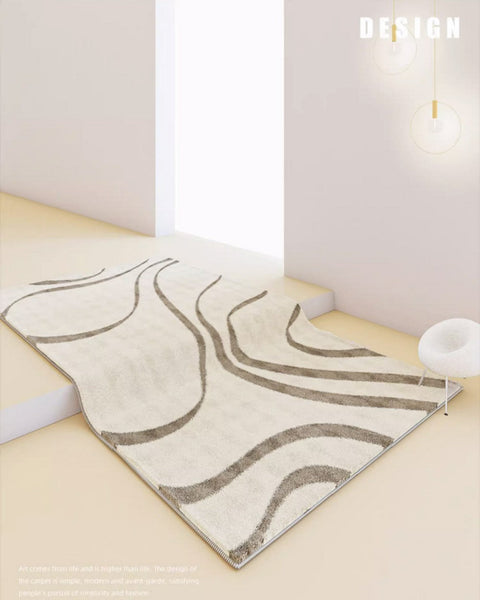 Modern Hallway Runner Rugs, Dining Room Modern Rug Ideas, Large Modern Rugs for Living Room, Contemporary Rugs Next to Bed, Modern Runner Rugs for Entryway-artworkcanvas