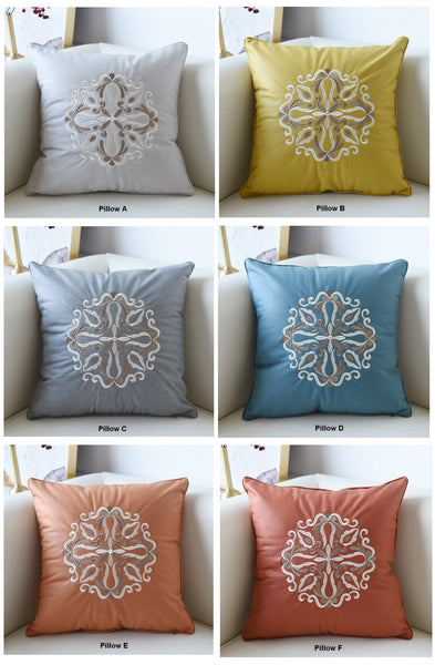 Decorative Flower Pattern Throw Pillows for Couch, Modern Throw Pillows, Contemporary Decorative Pillows, Modern Sofa Pillows-artworkcanvas