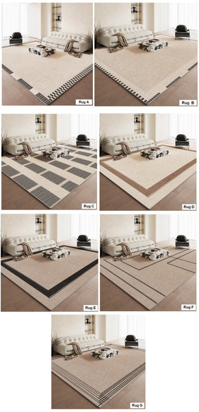 Contemporary Abstract Rugs for Dining Room, Simple Abstract Rugs for Living Room, Bedroom Floor Rugs, Modern Rug Ideas for Living Room-artworkcanvas