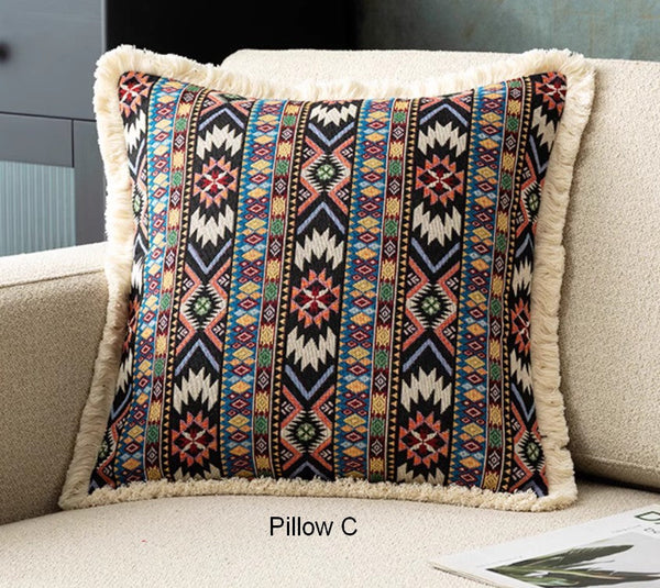 Unique Decorative Throw Pillows, Bohemian Decorative Sofa Pillows for Living Room, Extra Large Modern Geometric Pillows, Oriental Throw Pillow for Couch-artworkcanvas