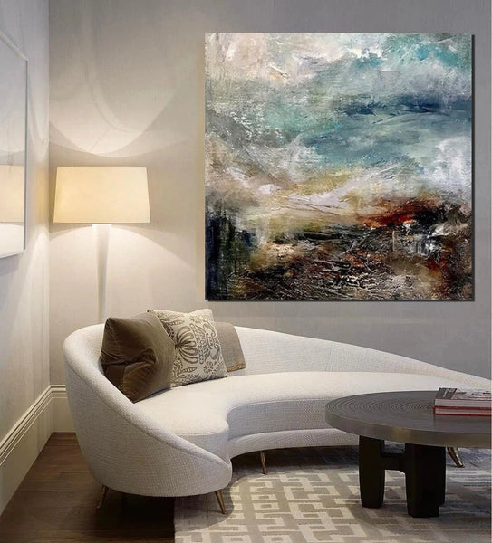 Modern Contemporary Abstract Artwork, Extra Large Wall Art Paintings, Acrylic Painting for Dining Room, Palette Knife Painting, Heavy Texutre Wall Art-artworkcanvas