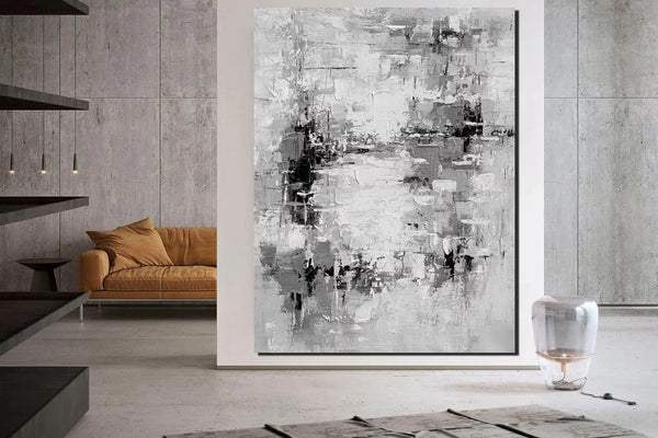 Acrylic Paintings on Canvas, Palette Knife Paintings, Large Paintings Behind Sofa, Abstract Painting for Living Room, Bedroom Modern Wall Art Paintings-artworkcanvas