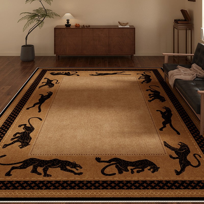 Large Modern Rugs for Living Room, Mid Century Cheetah Pattern Modern Rugs for Dining Room, Modern Rug Ideas for Bedroom-artworkcanvas