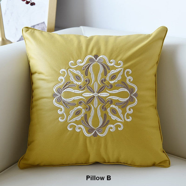 Decorative Flower Pattern Throw Pillows for Couch, Modern Throw Pillows, Contemporary Decorative Pillows, Modern Sofa Pillows-artworkcanvas