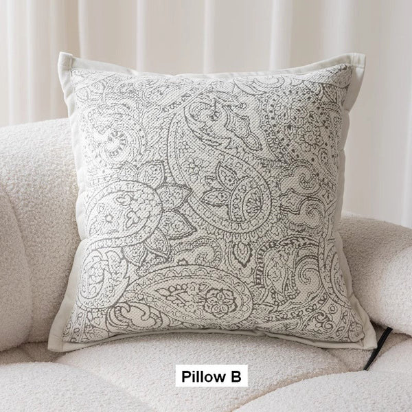 Modern Sofa Pillows, Decorative Throw Pillows for Couch, Embroider Flower Pillow Covers, Farmhouse Flower Decorative Pillows-artworkcanvas